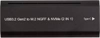Карманы PowerPlant SSD M.2 PCIe NGFF/NVMe USB3.2, 20Gbps, RGB HC380527