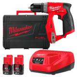 Шуруповерт Milwaukee M12 FDDXKIT-202X, 34 Нм, 2x2Аг, 4 насадки, кейс 4933464979