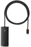 Разветвитель Baseus USB-C to 4xUSB 3.0 1.0m black WKQX030401
