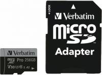 Флеш-карта Verbatim 256GB microSDXC class 10 UHS-III PRO 47045