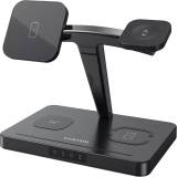 Зарядка Canyon wireless charger WS-404 15W 4in1 Black CNS-WCS404