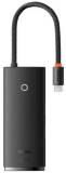 Разветвитель Baseus USB-C 6-in-1 HDMI + 2xUSB 3.0 + PD + SD/TF black WKQX050101
