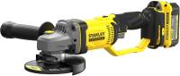 Болгарка STANLEY FatMax, Li-Ion 18V, 2x4Ah, 9000 об/хв, d125 мм, 2. SFMCG400M2K