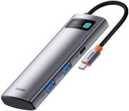 Разветвитель Baseus 7-in-1 Metal Gleam Series Type-C to HDMI+USB+SD/TF WKWG020113