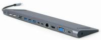 Разветвитель CABLEXPERT USB-C 9-in-1 (Hub/HDMI/VGA/PD/card-reader/lan/audi A-CM-COMBO9-01