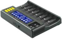 Зарядка LiitoKala 8 Slots, LCD дисплей, Li-ion/Ni-MH/Ni-Cd/AA/ААA/AA Lii-S8