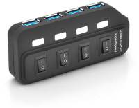 Разветвитель VOLTRONIC USB 3.0 to 4xUSB 0.6m with switches YT-3H4S/2TB