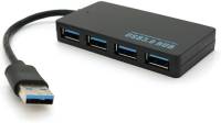 Разветвитель VOLTRONIC USB 3.0 to 4xUSB 0.14m flat black YT-3HF4/2TB