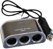 Зарядка Atcom ES-09 (HUB 3*DC12 + 1*USB, 2.1A) 13151