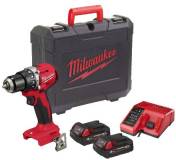 Шуруповерт Milwaukee ударний M18 BLPDRC-202C, 60.5 Нм, 2x2Ah, кейс 4933492822