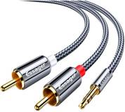 Кабель ESSAGER 3.5mm M to 2xRCA M 3.0m EYPZJ-MYC0G
