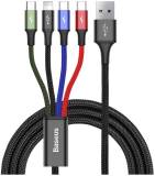 Кабель Baseus USB 2.0 AM to Lightning + Micro 5P + USB-C 1.2m 3. CA1T4-B01