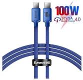 Кабель Baseus USB-C to USB-C 1.2m 100W blue CAJY000603