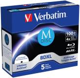 Диск Verbatim DL 100GB 4x Lifetime archival M-Disc 5шт Jewel 43834