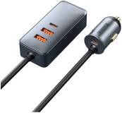 Зарядка Baseus 2xUSB-C + 2xUSB 120W + extension cord gray CCBT-A0G