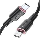 Кабель ACEFAST USB-C to Lightning 1.2m 3A 20W silicon black 6974316280644