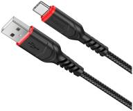 Кабель HOCO USB 2.0 AM to USB-C 1.0m 3A nylon X59 black 6931474744920