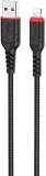 Кабель HOCO USB 2.0 AM to Lightning 1.0m 2.4A nylon X59 black 6931474744869