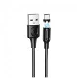 Кабель BOROFONE USB 2.0 AM to USB-C 1.0m 2.4A magnetic BX41 black 6931474738462