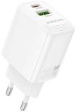 Зарядка BOROFONE BN29 Fuente 1xUSB-C PD30W + 1xUSB QC3.0 White 6941991120329