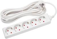 Фильтр Delux G5J 5м 5 роз. з заземленням white 90021623