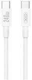 Кабель XO USB-C to USB-C 1.0m 240W white XO-CB-240CC-WH