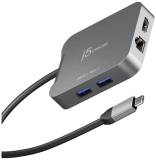 Разветвитель J5Create USB-C 5-in-1 1xHDMI + 1xUSB 3.2 + 1xUSB-C PD140W + JCD3191-N
