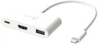 Разветвитель J5Create USB-C 3-in-1 1xHDMI + 1xUSB 3.2 + 1xUSB-C PD100W b JCA379EW-N
