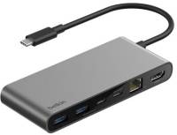 Разветвитель Belkin USB-C 8-in-1 2xUSB 3.2 + 2xUSB-C PD100W + HDMI 2.0 INC024HQSGY
