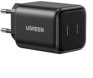 Зарядка Ugreen X526 2xUSB-C PD45W GaN black 65058