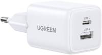 Зарядка Ugreen X514 1xUSB-C PD20W + 1xUSB GaN white 65006