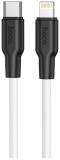 Кабель HOCO USB-C to Lightning 1.0m 3A 20W X21 Plus black+whit 6931474742162
