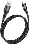 Кабель HOCO USB 2.0 AM to Micro 5P 1.0m 2.4A nylon X50 black 6931474734211