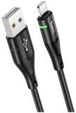 Кабель HOCO USB 2.0 AM to Lightning 1.2m 2.4A nylon light indi 6931474732132