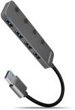 Разветвитель AXAGON USB 3.1 to 4xUSB 3.0 0.2m switch black HUE-MSA