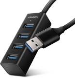 Разветвитель AXAGON USB 3.1 to 4xUSB 3.0 0.2m black HUE-M1A