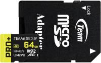 Флеш-карта Team 64GB microSDXC class 10 UHS-I U3 V30 A2 Pro+ TPPMSDX64GIA2V3003