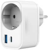 Зарядка Gembird 1xUSB-C PD20W + 1xUSB QC3.0 + Schuko white TA-ACPDQC20-01-W