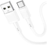 Кабель HOCO USB 2.0 AM to USB-C 1.0m 3A X83 white 6931474770912