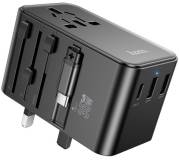 Фильтр HOCO AC18A 1 роз, 2 USB, USB-C, 35W, 1,5м, Black AC18AB