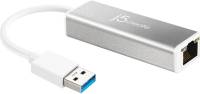 Сетевой адаптер J5Create USB 3.0 AM to RJ45 Ethernet 1000Mbps black JUE130-N