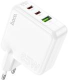 Зарядка HOCO C115A Header 2xUSB-C PD65W + 1xUSB QC3.0 GaN White 6931474798312