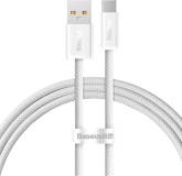 Кабель Baseus USB 2.0 AM to USB-C 1.0m 5A White CALD000602
