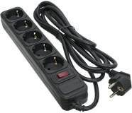 Фильтр Patron 3.0 m3*1.5mm2 (SP-1653) 5 розеток BLACK EXT-PN-SP-1653