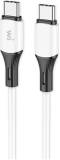 Кабель Wibrand USB-C to USB-C 1.0m 60W silicone white WI.DC/MA1W-CC