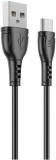 Кабель Wibrand USB 2.0 AM to USB-C 1.0m PVC black WI.DC/BO1B-UC