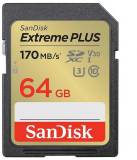 Флеш-карта SanDisk 64GB SD class 10 UHS-I Extreme PLUS SDSDXW2-064G-GNCIN