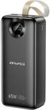 Павербанк Awei 30000mAh PA-34 65W Fast charging black 6954284025324
