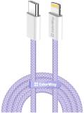 Кабель ColorWay USB-C to Lightning 1.0m 27W purple CW-CBPDCL061-PU