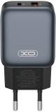 Зарядка XO L154 USB-C PD20W + USB-A QC3.0 Black L154.black